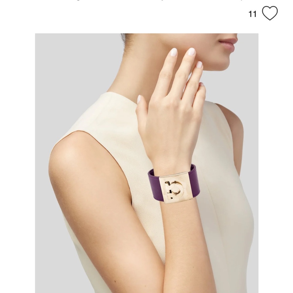 RARE Salvatore Ferragamo Patent Leather Bracelet - EUC